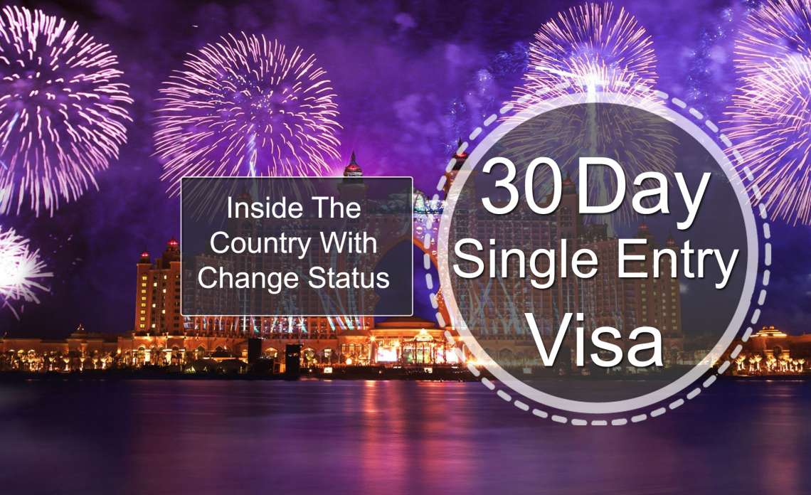 Inside the country with Change Status 30 Days Single Entry Visa